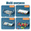 2 Pcs 5.5qt 9 X 13 Plastic Portable Project Case with Snap-Tight  Clear Stackable Storage Box with Lids 6