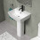 NES Home Nes Home White 500mm Square Modern Full Pedestal Basin 4