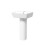 NES Home Nes Home White 500mm Square Modern Full Pedestal Basin 5