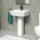 NES Home Nes Home White 560mm Square Modern Full Pedestal Basin 1