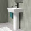 NES Home Nes Home White 560mm Square Modern Full Pedestal Basin 3