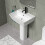NES Home Nes Home White 560mm Square Modern Full Pedestal Basin 4