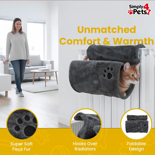 Cat Radiator Bed Warm and Cozy with Washable Cover 2