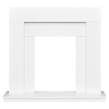 Adam Malmo Fireplace in White, 39 Inch