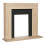 Adam Adam Malmo Fireplace in Oak & Black, 39 Inch 3