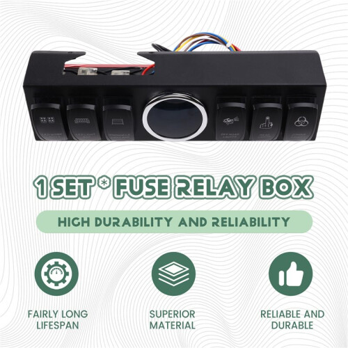 For   JK 07-18 6 Gang  Panel Fuse Relay Box  Modification  Control Assembly 1