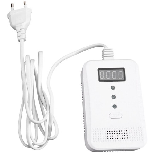 Voice Digital Display Type Carbon Monoxide Combustible Gas Detector Composite Alarm Detector EU Plug