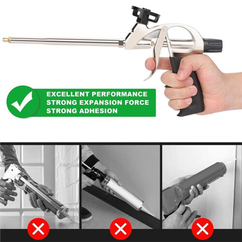 Pistola Dispensadora de Espuma Spray de Nível Profissional de 7,5 Polegadas com Cesto Antiaderente de Teflon e Válvula de Agulha, Pacote com 2 2