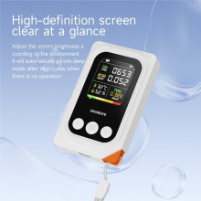 DOCREATE Multifunctional 5in1 CO2 Formaldehyde Meter Digital TemperatureHumidity Tester CO2 PM2.5 Detector Air Quality Monitor B