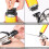 Pistola Dispensadora de Espuma Spray de Nível Profissional de 7,5 Polegadas com Cesto Antiaderente de Teflon e Válvula de Agulha, Pacote com 2 3