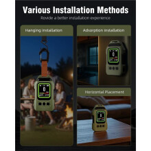 4in1 Portable Carbon Dioxide Monoxide Detector,More Than 300 Hours of Standby ,Temperature and Humidity Sensors A