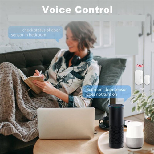 Zigbee Door Sensor Wireless Magnetic Window Open Closed Alarm Detector Works Zigbee2MQTT for Alexa  Need Gateway 2