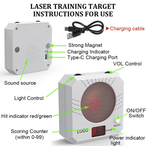 Infrared Induction Electronic Scoring Target Color Sensitive Practice with Sound Effects Training Toy Equipment
