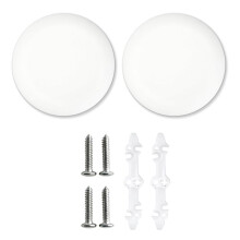 2pcs Ceiling Cover Plate, Round Electrical Box Cover for 3-1/2" to 5" Wall Smog Detector Light Fan Fixture Hole Cover