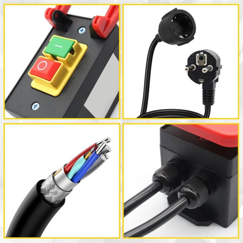 Emergency Stop  18A 150cm Single-Phase /Off  for Milling Table and Others for Home, Workshop, DIY EU Plug 2