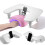 Arm Rest for Nails Tech,Manicure Nail Arm Rest with Rotating Phone Stand, U Shaped Height Adjustable White 2