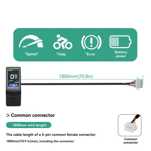 Ebike Display  TFT KT-TF04 24V36V48V Electric Bicycle Conversion Kit SM Connector Bicycle Part 1