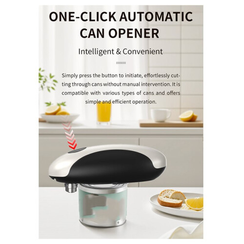 Compact Automatic Electric Can Opener One Click Portable Kitchen Tool for Jar & Bottle Easy Storage Rechargeable 2