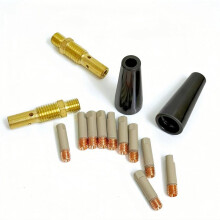 14pcs Flux Core Gasless Nozzle Welding Kit with Non-Stick Coating, Ceramic Welding Tips Replacement (Coated .030" Kit)