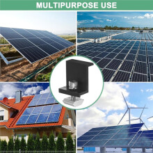 Paquete de 8 Abrazaderas para Módulos Solares,Abrazaderas de Aluminio para Extremos de Módulos Fotovoltaicos,para Paneles Solares,Fijaciones para