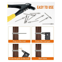 1000PCS Aluminum Rivets Assortment Kit,14 Sizes Rivets (3/32In 1/8In 5/32In 3/16In 1/4In), Assorted Blind Rivets