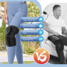 Cordless Knee Massager with Heat, Heating Pad for Knee Shoulder Elbow, Heated Knee Brace for Arthritis