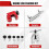 Brake  Flaring Tool Kit with 5 Adapter, 45 Degrees, Double & Single Flaring Tool Kit for Brass Tubing, Copper 5