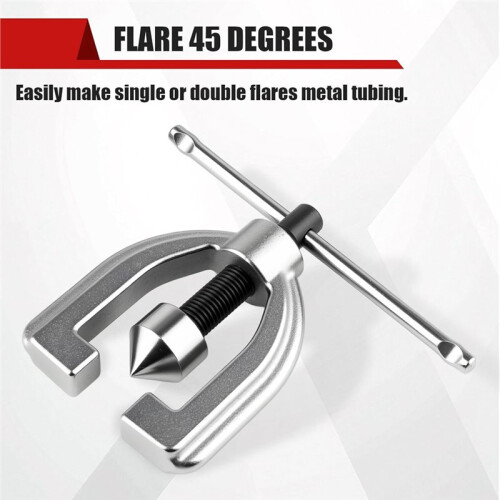 Brake  Flaring Tool Kit with 5 Adapter, 45 Degrees, Double & Single Flaring Tool Kit for Brass Tubing, Copper 1