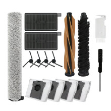 15 Pcs for  Aqua 10 Ultra Roller / Aqua 10 Roller Sweeping Accessories Main Side Brush Mop Filter Dust Bags