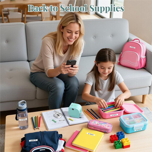 Phomemo P12  Small Label Makers Portable Ribbon Printer Machine Thermal Transfer Labeler for Home School Office 2