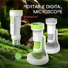 Kids Microscope 4K LCD Screen Handheld Desktop Digital Microscope for Education Kids Digital Detachable Microscope A