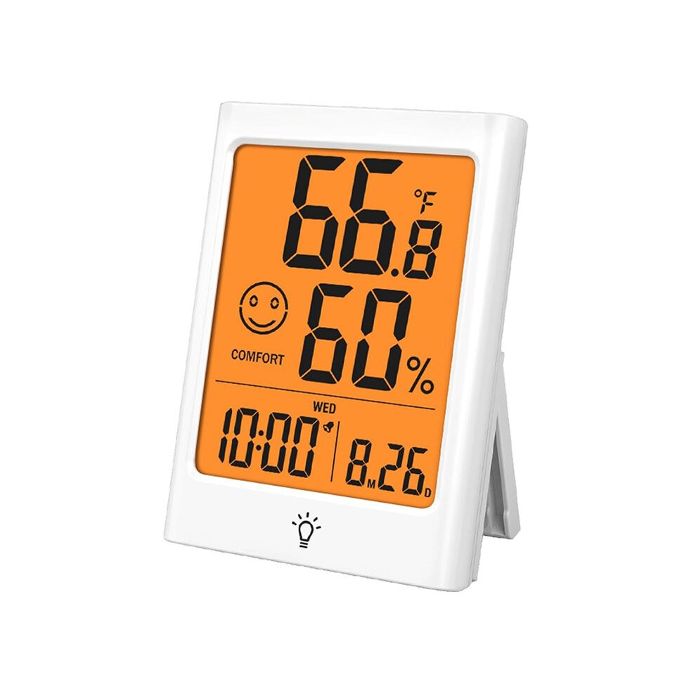 Indoor Hydrothermograph With Humidity Monitor, Backlight, Alarm, Comfort Indicator For Home, School Tauoh