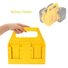 Battery Holder Handheld Hanger Mount Bracket for 18V 20V Li-Ion Batteries 4-Slot Storage Fixture Battery Rack