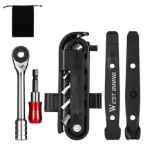 WEST BIKING Bike Repair Kit Mountain Bike Ratchet Wrench Tool Set Bike Tire Repair Kit Riding Bike Repair Tools Bike Tool Kit
