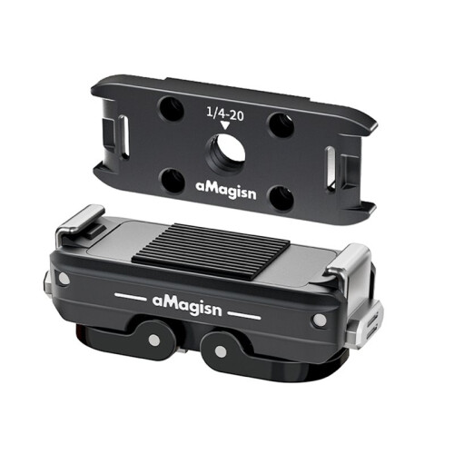 AMAGISN Magnetic Quick Release Kit Adapter Mount with 2-Prong & 1/4 Thread Camera Quick Release Base for  Hero 12/11/10/9/8