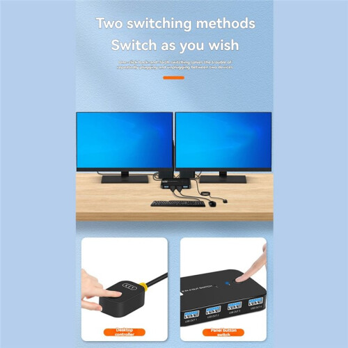 USB 3.0 Switcher USB KVM HUB  4 Devices USB Switcher Selector for PC Keyboard Mouse Printer Monitor