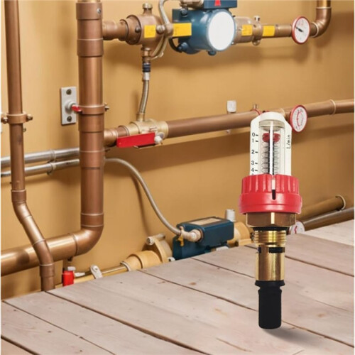 2 Pcs Underfloor Heating Manifold Flow-Meter, Visual Flow-Monitoring Regulator for Underfloor Heating Systems(1/2) 2