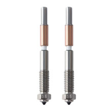 2pcs Bimetal Nozzle 0.6mm,Nozzle Replacement for QIDI Q2 Q2c 3D Printer, for PLA, PETG, ABS, ASA, PC, PA-CF Filaments