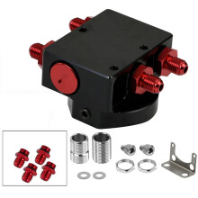 Oil Filter Sandwich Adaptor with Oil Filter Remote Block with Thermostat 1xAN8 4xAN6/AN8/AN10