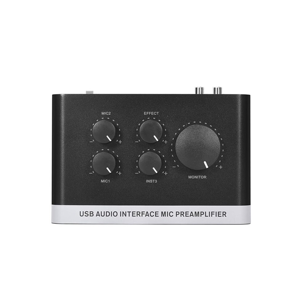 Usb Audio Interface Mic Preamplifier Phantom Power, For Recording, Live Streaming, Podcasting Home Studio 6031119660384