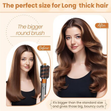 Large Round Volumizing Brush for Airwrap HS01/05/08 Attachments Bigger Round Brush Attachment for Straight Wavy A