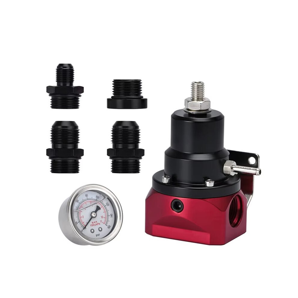 An10 Efi Fuel Pressure Regulator ( 0-160Psi Gauge )-10An 10/10/6 Inlet & Return For E30 M20 6Cy 4712358163547