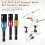 Bit Holder,11P Drill Bit Holder Keychain/3P Impact Drill Sockets Adapter/3P 1/4''Quick Hex Shank/ 105Right Angle Driver 6