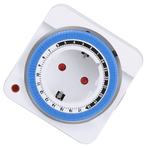 Timer  EU Timer Plug in Mechanical Grounded Programmable  Countdown  Socket Indoor Auto Power Off 1