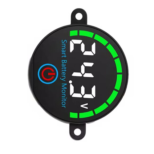 LED Battery Level Indicator Digital Voltmeter with Screw Hole Voltage Charge Tester Lithium Battery Capacity Board White 1