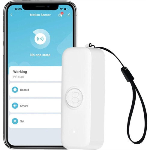 1 Pc WiFi  Motion Sensor: Wireless PIR Motion Detector for Home Security, Infrared Motion Sensor with Zigbee3.0 1