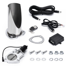 Kit de Escapamento com Ponteira de Aço Inoxidável de 2,5" com Corte de Válvula Elétrica