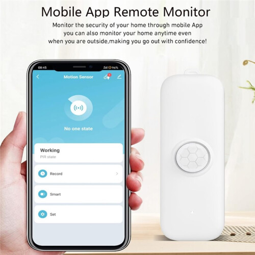 1 Pc WiFi  Motion Sensor: Wireless PIR Motion Detector for Home Security, Infrared Motion Sensor with Zigbee3.0 2