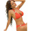 Women'S Printed Halter Tie Back Bikini Swimsuit Flattering Coverage Two Piece Bathing Suit Orange M 3