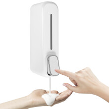 Seifen Spender ein der Wand Montiert Halterung, 350Ml Hand FlüSsig Shampoo Dusche Gel Spender für Badezimmer KüChe BüRo Weiß